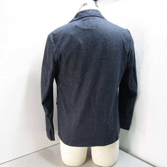 NEW ALAN PAINE Men's US M Richmond Wool Blend Knitted Shacket Shirt Jacket Navy - Picture 2 of 11